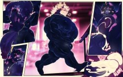 abdominal_bulge absurd_res andromorph andromorph/male andromorph_penetrated anthro balls bat biceps big_balls big_muscles big_penis black_body black_fur bodily_fluids bone breath butt clothing cum cum_inflation cum_inside demon digital_media_(artwork) duo english_text fannypacking fur genital_fluids genitals gym hair hi_res horn huge_balls huge_penis humanoid_genitalia humanoid_penis impregnation inflation inside_clothing internal intersex intersex/male intersex_penetrated latex latex_clothing latex_skinsuit mako_(bloomako) male male_penetrating male_penetrating_andromorph male_penetrating_intersex mammal markings muscular muscular_anthro muscular_male nipple_fetish nipple_play nipples nude open_mouth panting pec_grab pecs penetration penile penis piercing sex size_difference skinsuit skull skull_head smile tail teeth text tight_clothing tongue treadmill vaginal vaginal_penetration vein veiny_penis vulva white_hair wings wulfdread_(skullhimbo) yellow_sclera zaflep