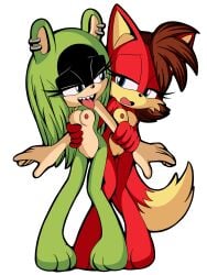 fiona_fox j_nsfw sonic_(series) surge_the_tenrec