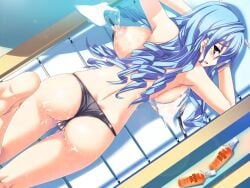 akaza apple_butt areolae ass bikini blue_hair breast_grab breasts cameltoe dimples_of_venus disembodied_hand edit female fingering floating_hands fondling fondling_breast full_body grope groping groping_breasts henshin_3 large_breasts long_hair lying lying_down magic magic_hands molestation nipple_grab nipple_pinch nipple_pull nipple_stimulation nipple_tweak nipples oil oiled plump plump_ass pussy rape sideboob skindentation sunbathing topless