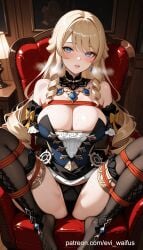 ai_generated big_breasts bondage fanart genshin_impact looking_at_viewer navia_(genshin_impact) sexy waifu waifu_diffusion