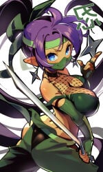 large_breasts life_is_pi ninja_outfit shantae shantae_(character) tagme