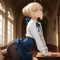 1:1 1:1_aspect_ratio ai_generated anal_penetration anal_sex anime anime_style big_ass big_dick big_penis blonde_hair crossdressing fate fate/stay_night fate_(series) femboy flat_chest flat_chested gay genderswap genderswap_(ftm) lips male male_only otoko_no_ko otokonoko penis saber sex sissy tomgirl trap twink uncensored veiny_penis yaoi