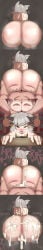 1boy 1boy1girl 1girls ass back_view bent_over bubble_butt cat_ears comic cum cum_inside from_behind front_view naked nia nia_(xenoblade) sex vammzu xenoblade_(series) xenoblade_chronicles_2
