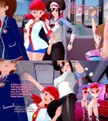 1futa 3d 3girls brown_hair bulge cock_worship cow_bikini english_text female futanari huge_bulge intersex koikatsu mei_(pokemon) nintendo pokemon pokemon_bw pokemon_gsc red_hair rosa_(pokemon) text whitney_(pokemon) xavierhuge