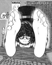 barefoot emo feet feet_up female female_only foot_fetish i_can't_sleep nia nirvana nirvana_(band)