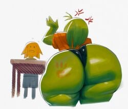 alien anger_vein ass huge_ass jay_(sqoon) male panpan puwa spank_marks sqoon thick_thighs wide_hips