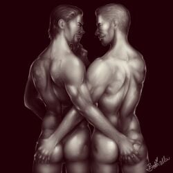 2boys alistair_theirin ass ass_focus cullen_rutherford dragon_age dragon_age_inquisition dragon_age_origins gay grabbing_ass male male_focus male_only tagme tagme_(artist)