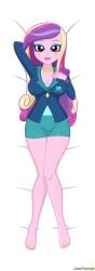 1girls barefoot blue_shirt body_pillow breasts dakimakura dakimakura_design dean_cadance discovery_family equestria_girls feet female female_only friendship_is_magic hasbro hub_network jakepixels laying lying my_little_pony necklace pink_hair pink_skin pink_skinned_female princess_cadance_(mlp) shirt skirt solo solo_female teal_skirt the_hub white_bed_sheet white_sheets