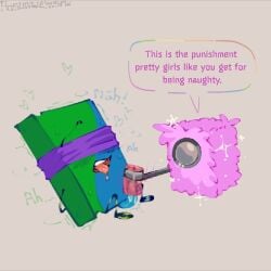 artificial_vagina battle_for_dream_island bfdi bfdia blindfold book_(bfdi) dickgirl fluffy object_shows penis posunweynsfw punishment robotic_arm speaker tagme_(character)