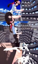 1futa 3d balls body_growth body_growth_(enlargement) brown_hair building building_penetration building_sex cum destruction ejaculation english_text female fucking_a_building futa_giantess futanari giantess giantess_futa growth huge_cock intersex koikatsu mei_(pokemon) nintendo penis pokemon pokemon_bw rosa_(pokemon) text xavierhuge