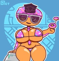 1girls animated bikini breasts constable_sprinkle doughnut female_only fortnite fortnite:_battle_royale fortnite_skin gif handcuffs heart huge_breasts micro_bikini navel octotron2000 plump police police_hat self_upload slurp_(fortnite) smile smiling solo solo_female spoken_heart sunglasses thick_thighs thong tie wide_hips