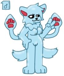 2_tails anthro canid canine changed_(video_game) crossgender female male mammal multi_tail mushroomwolf ruffle_(rufflemaker) solo squid_dog_(changed) tail