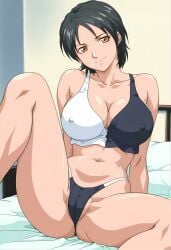 00s 1girls accurate_art_style adult adult_female ai_generated anime_style bare_breasts bare_shoulders bed bedroom bible_black big_breasts black_hair blush bottomless breast_focus breasts busty clouds erect_nipples erect_nipples_under_clothes facing_viewer female female_only female_pubic_hair front_view g-string highleg highleg_panties large_breasts makeup mature mature_female milf minase_yukiko nipples nipples_visible_through_clothing no_bra no_bra_under_clothes open_clothes oppai outdoors panties pinup pose posing posing_for_the_viewer pubic_hair public public_indecency retro_artstyle revealing_clothes sagging_breasts shameless shirt sitting skimpy skimpy_clothes skirt skirt_lift smile solo solo_focus tank_top tesiai two-tone_shirt voluptuous wedgie yellow_eyes young_adult young_adult_female