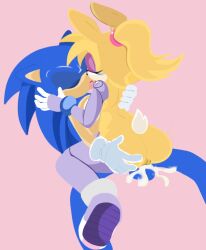 bunnie_rabbot cowgirl_position creampie eye_closed girl_on_top hand_on_ass hand_on_head kissing kissing_while_penetrated sonic_the_hedgehog sonic_the_hedgehog_(archie) sonic_the_hedgehog_(series) tongue_out