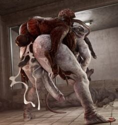 ass back_view balls big_ass big_butt butt capcom cum cum_in_ass cum_inside erection fangs fat_ass gay humanoid large_penis licker_(resident_evil) long_tongue looking_back male male/male male_only monster multiple_boys nude outofnecessity penis regenerador resident_evil resident_evil_2 resident_evil_2_remake resident_evil_4 resident_evil_4_remake sex tongue_out