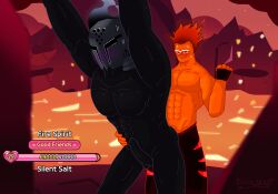 abs ass blush bubble_butt cape chris_18ad cookie_run cookie_run_kakao cookie_run_kingdom cookie_run_ovenbreak dick fire_spirit_cookie gameplay_mechanics gay gay_sex gloves hand_on_abs hand_on_stomach hands_on_wall health_bar heart helmet helmet_only hud jerking knight lava male male/male male_only male_penetrated male_penetrating masturbation muscles muscular muscular_male naked naked_male naughty_face orgasm orgasm_face pants_only pecs penetration penetration_from_behind penis penis_in_ass silent_salt_cookie standing standing_sex sweat sweatdrop sweating volcanic_setting volcano yaoi