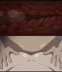 1boy 1girls anal anal_creampie anal_sex animated ass ass_grab censored censored_penis clenched_teeth covered_eyes creampie cum cum_in_ass cum_inside cumshot_in_anus deep_penetration eroquis grabbing_from_behind huge_penis internal_cumshot internal_view jutaijima penis