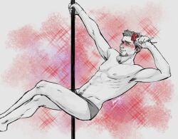 1boy alistair_theirin dragon_age dragon_age_origins gay male male_focus male_only pole_dancer pole_dancing solo solo_focus solo_male stripper stripper_pole tagme tagme_(artist)