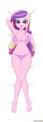 1girls barefoot belly belly_button body_pillow bra breasts camel_toe cameltoe dakimakura dakimakura_design dean_cadance discovery_family equestria_girls feet female female_only friendship_is_magic hasbro hub_network jakepixels laying lying my_little_pony panties pink_bra pink_hair pink_panties pink_skin pink_skinned_female princess_cadance_(mlp) skirt_lift solo solo_female the_hub underwear underwear_only white_bed_sheet white_sheets