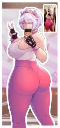 big_ass elphelt_valentine_(cosplay) frozenmullet real_person thick_thighs voluptuous_female