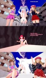 1futa 3d 3girls balls blonde_hair body_growth body_growth_(enlargement) brown_hair city cum cum_flood destruction ejaculation english_text female futa_giantess futanari giantess giantess_futa growth huge_cock hyper_giantess intersex koikatsu looming mei_(pokemon) nintendo penis pokemon pokemon_bw pokemon_gsc pokemon_xy red_hair rosa_(pokemon) serena_(pokemon) size_difference text whitney_(pokemon) xavierhuge