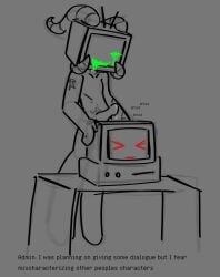 computer grinding horns objectum precum precum_drip tv tv_head wireplay