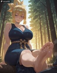 1boy 1boy1girl 1girls 5_toes absurd_res absurd_resolution absurdres ai_generated barefoot big_ass big_breasts big_butt blonde_female blonde_hair breasts curvaceous curvy curvy_female curvy_figure dr.stone faceless_male feet feet_focus feet_together feet_up female female_focus foot_fetish foot_focus foot_play hair hi_res high_quality high_resolution highres kohaku_(dr.stone) large_breasts lyuraiart soles soles_female soles_fetish solo solo_female solo_focus teasing thick_ass thick_thighs thighs toes voluptuous voluptuous_female wide_hips
