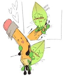 battle_for_dream_island bfdi cum grinding humping leafy_(bfdi) life_size_plushie object_shows pencil_(bfdi) penis plushie plushophilia x-ray yuri