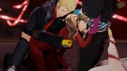 1girls 2boys 3d animated ann_takamaki blonde_hair blue_eyes bodysuit dubious_consent fellatio female group_sex male megami_tensei mind_control mp4 partially_clothed persona persona_5 questionable_consent red_bodysuit ryuji_sakamoto sex smango3d sound spitroast straight video voice_acted yusuke_kitagawa