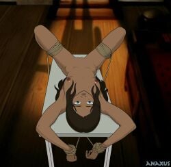 anaxus arms_tied arms_tied_above_head avatar_the_last_airbender bondage bound_to_table breasts captured frogtie katara legs_apart legs_spread legs_tied naked nipples nude nude_female restrained rope solo solo_female spread_eagle spread_legs tied_to_table tied_up