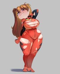 1girls asuka_langley_sohryu blue_eyes bodysuit breasts clothing female looking_at_viewer neon_genesis_evangelion orange_hair plugsuit shortstack solo solo_female solo_focus standing tagme thesweetiesoul thick_thighs tight_clothing torn_clothes torn_clothing voluptuous wardrobe_malfunction