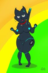 808_(hi-fi_rush) anthro felid feline female hi_res machine mammal mystery-goop robot solo