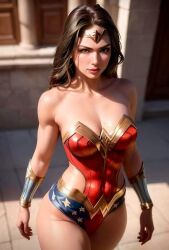 1girls ai_generated amazon amazonian big_breasts black_hair cleavage dc dc_comics female female_only hips light-skinned_female solo solo_female straight_hair superhero superheroine thick_thighs thighbrow thighs unknown_artist wide_hips wonder_woman wonder_woman_(series)