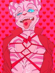 anthro anthro_only bound destielconfession_(karina_farek) drawfee drawfee_(copyright) furry karina_farek kougra male male_only neopet_(species) neopets restrained restraints rope rope_bondage shibari solo solo_male tied_up tiger