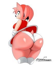 1girls amy_rose anthro ass ass_focus female female_focus female_only large_ass large_butt panties sega shiny_butt sonic_(series) sonic_the_hedgehog_(series) susknuckles upskirt white_panties