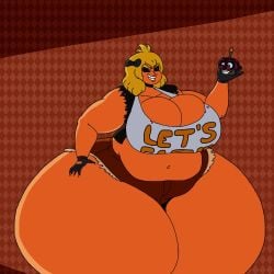 big_breasts breasts canon_appearance female five_nights_at_freddy's huge_breasts nightmare_chica_(fnaf) nitwittwit tagme thick_thighs wide_hips