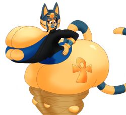 1girls animal_crossing ankha ankha_kennedy_(user3345) big_ass big_breasts breasts bubble_butt female female_only huge_ass nintendo solo solo_female tagme user3345