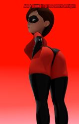 1girls ass ass_focus big_ass disney elastigirl helen_parr large_ass looking_at_own_ass looking_at_own_butt pixar sfm smooth_skin superhero superhero_costume superheroine susknuckles the_incredibles the_incredibles_2