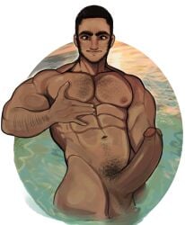 bara erect_penis facial_hair golden_kamuy male_only pubic_hair tanigaki_genjirou