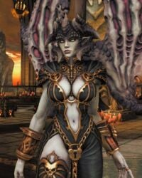 1girls 3d bare_arms bare_midriff bare_thighs belly_button big_breasts boob_window breasts busty chain_belt chains cleavage darksiders darksiders_2 darksiders_3 demon demon_girl demon_horns demon_wings demoness detailed_background female female_focus female_only glowing_eyes hips horns hourglass_figure large_breasts leather leather_boots leather_clothing leather_topwear leggings legwear lilith_(darksiders) lipstick lock lowres mature_female midriff monster_girl no_humans piercing piercings pointy_ears screenshot skimpy skimpy_clothes skimpy_costume skimpy_dress skimpy_outfit succubus succubus_horns succubus_wings tagme thick_thighs thighhighs thighs video_game voluptuous voluptuous_female wide_hips wings wrist_cuffs wristwear