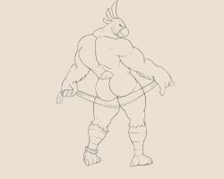 animated anthro ass avian balls breath_of_the_wild genitals hamili kass_(tloz) kass_(zelda) looking_at_viewer male male_focus male_only nintendo nude penis rito solo_male the_legend_of_zelda