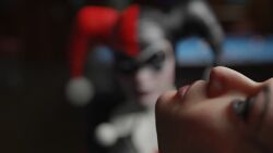 2girls 3d 3d_(artwork) batman:_arkham_knight batman_(series) catwoman catwoman_(injustice) dc dc_comics female female_focus female_only fully_clothed harley_quinn harley_quinn_(classic) harley_quinn_(injustice) hi_res injustice_2 pov pov_eye_contact public selina_kyle standing standing_doggy_style valeriatb