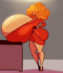 1girls breasts_bigger_than_head breasts_bigger_than_torso bursting_breasts enormous_breasts hyper hyper_breasts orange_hair powerpuff_girls sara_bellum schnauzercito tagme