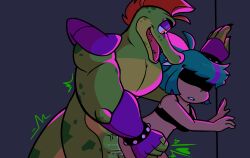 1boy 1girls 2022 against_wall alligator alligatorid anthro anthro_on_human anthro_penetrating_human armwear badkat03 ballsack barely_visible_genitalia bigger_male bigger_penetrating_smaller blue_hair bra bracelet bracelets brassiere claws completely_nude completely_nude_male crocodile crocodilian crocodylid digital_drawing_(artwork) digital_media_(artwork) erect_penis erection eyes_covered facepaint fangs female female_focus female_human female_on_anthro female_penetrated finger_claws fingerless_gloves five_nights_at_freddy's five_nights_at_freddy's:_security_breach from_behind from_behind_position furry furry_male furry_only gloves green_body green_scales green_skin half-closed_eyes human_on_anthro human_penetrated humanoid humanoid_genitalia humanoid_penis male male_penetrating male_penetrating_female mohawk_(hairstyle) montgomery_gator_(fnaf) muscular_anthro muscular_arms muscular_male nude_male oc on_wall open_mouth open_smile original_character partially_clothed partially_clothed_female pecs penis penis_in_vagina red_eyes red_hair reptile reptile_humanoid scales scalie scrotum sex sex_from_behind sharp_teeth short_hair shoulder_pads size_difference smaller_female smile smiley_face smiling straight tremble_lines trembling two_tone_body two_tone_skin vaginal_penetration vaginal_sex veiny_penis