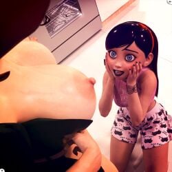 2girls 3d big_breasts breast_worship curvaceous curvy curvy_female curvy_figure daughter female female/female female_only helen_parr implied_incest implied_yuri incest lesbian mother mother_and_daughter multiple_girls seducing seductive smooth_skin the_incredibles urqqurqq violet_parr yuri