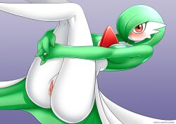 blush female gardevoir humanoid oo_sebastian_oo pokémon_(species) pokemon pokemon_(species) pussy red_eyes solo