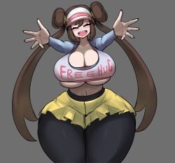 1girls alternate_breast_size big_breasts breasts breasts_bigger_than_head cleavage female female_only free_hugs gipehtyboon huge_breasts huge_hips huge_thighs large_breasts nintendo pokemon rosa_(pokemon) solo solo_female voluptuous wide_hips yboon