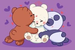 3boys baby bears brother brother/brother brothers cartoon_network cub furry grizzly_(wbb) how ice_bear incest linlin_(artist) male_only panda_(wbb) small_penis teasing threesome we_baby_bears we_bare_bears young