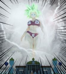 1girls 2boys 3d 3d_(artwork) abs action_lines angelic dragon_ball dragon_ball_super giantess giga_giantess hyperbolic_time_chamber kamicamie kefla legendary_super_saiyan lighting looking_down mastered_ultra_instinct muscular_female smiling sports_bra sportswear super_saiyan super_saiyan_2 super_saiyan_blue super_saiyan_blue_evolution ultra_instinct universe_6 vegeta