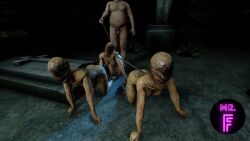 1boy 3d 3girls big_breasts bubble_head_nurse chubby_male erection female human_on_humanoid human_on_monster male male/female male_human male_human/female_humanoid mister_f monster monster_girl nipples nude nurse_(silent_hill) penis sex_slave silent_hill silent_hill_2 silent_hill_homecoming